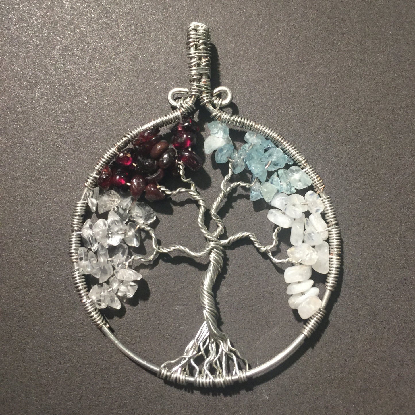 Custom Family Tree Gemstone Necklace