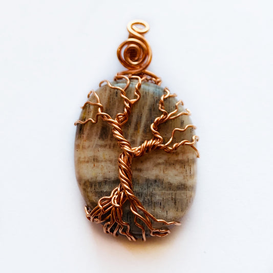 Peach Moonstone Tree of Life