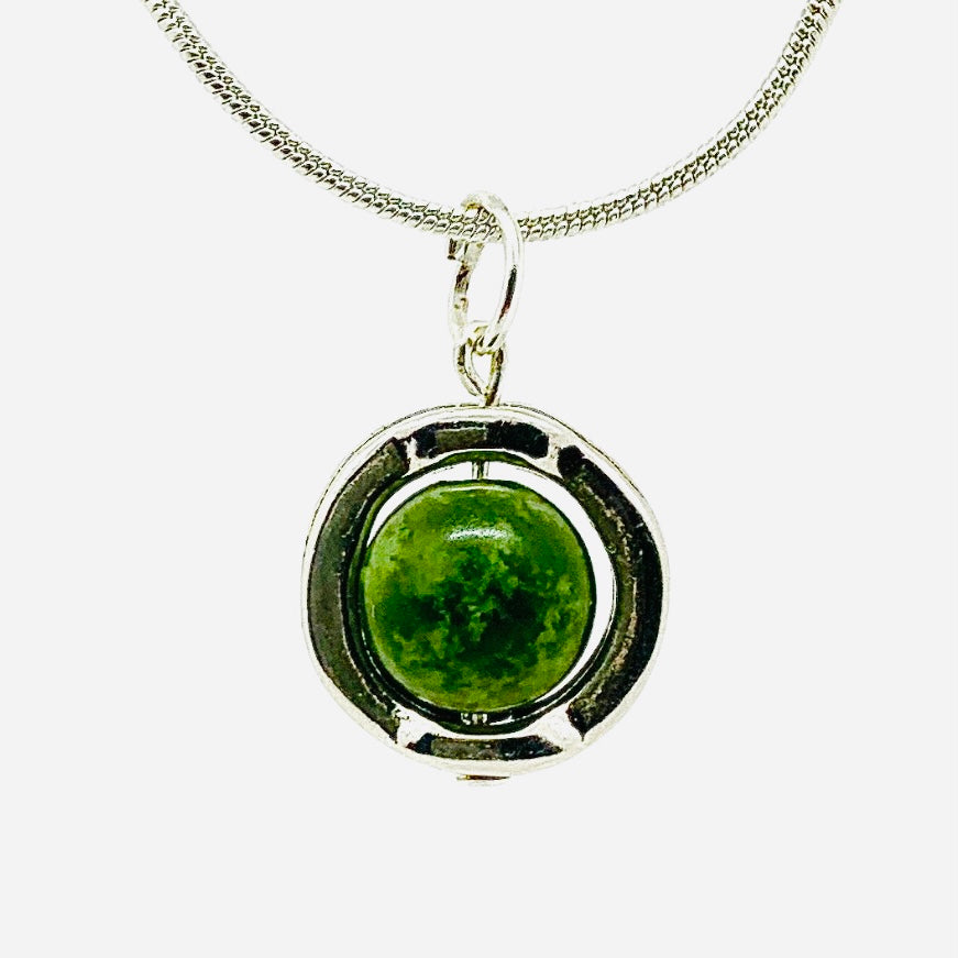 Canadian Jade Gemstone Spinner Necklace