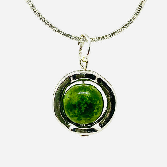 Canadian Jade Gemstone Spinner Necklace