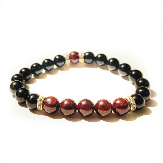 Garnet Beaded Bracelet