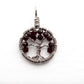 Garnet Crystal Tree of Life Pendant ~ January Birthstone