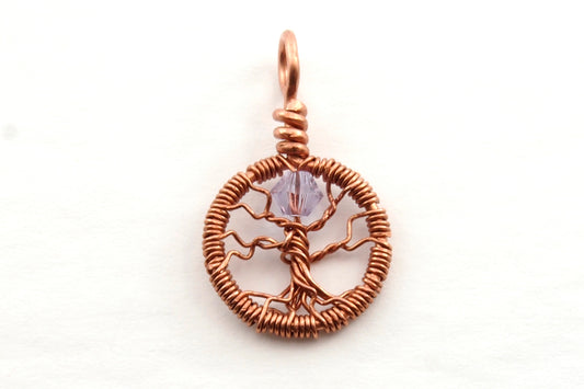 Delicate Alexandrite Crystal Tree of Life Pendant ~ June Birthstone