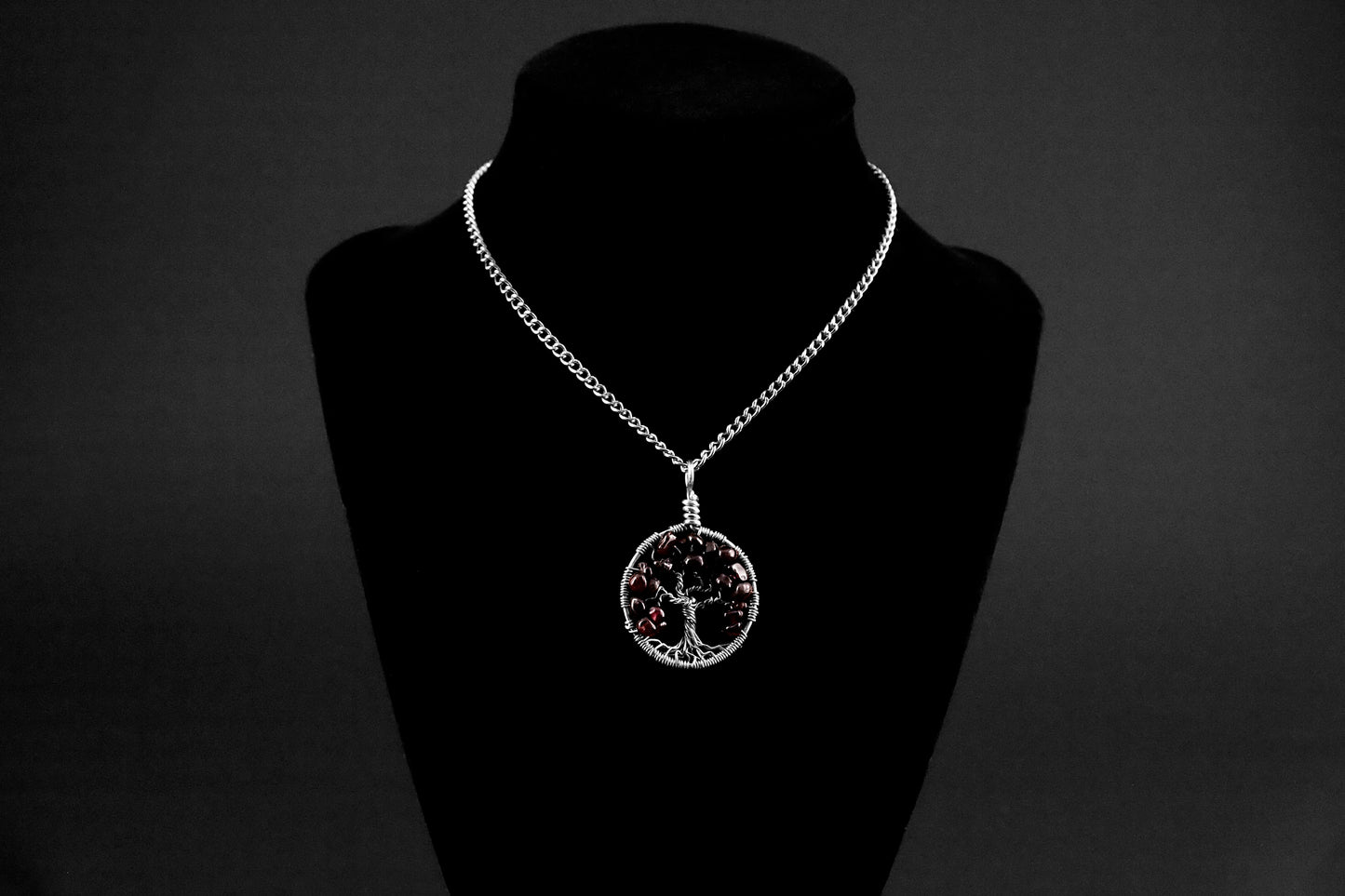 Garnet Tree of Life Pendant