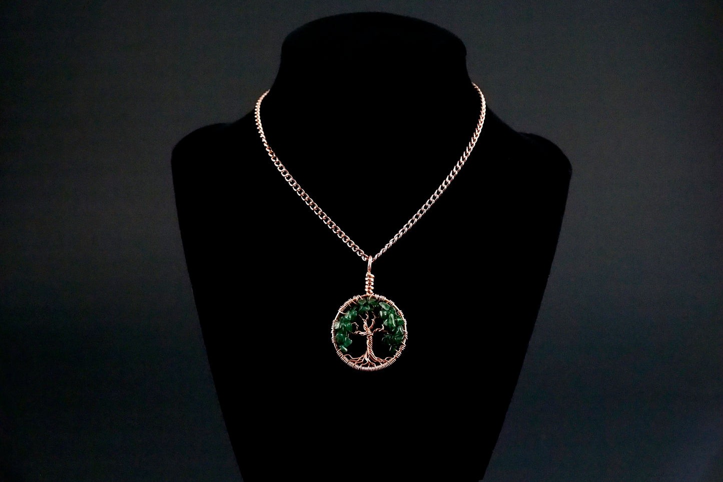 Green Aventurine Tree of Life Pendant