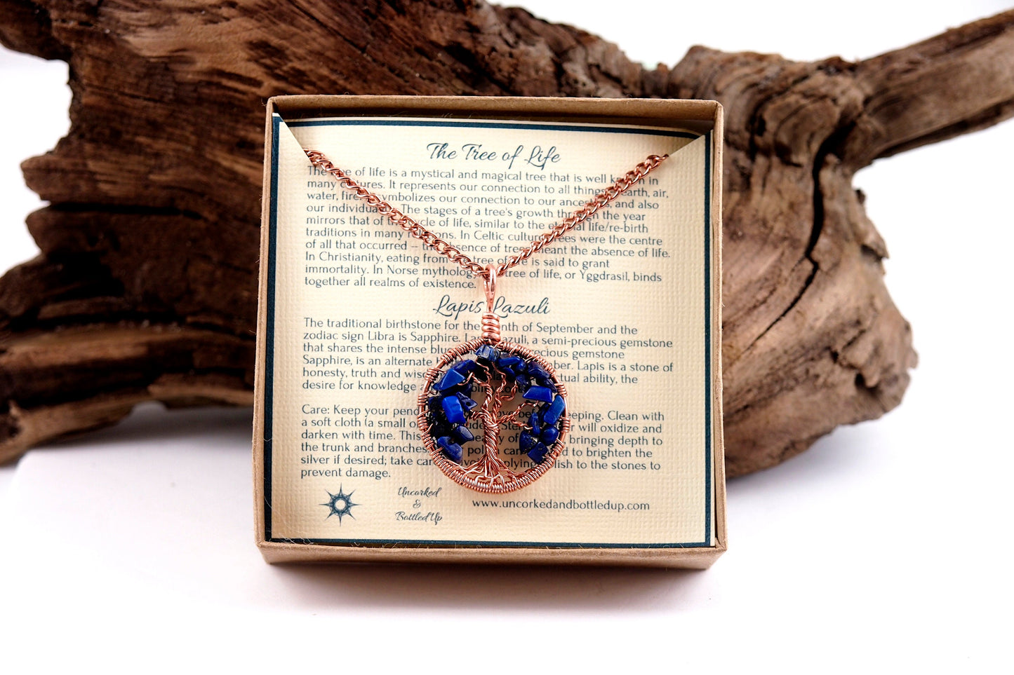 Lapis Tree of Life Pendant