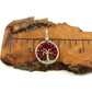 Ruby Crystal Tree of Life Pendant ~ July Birthstone