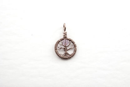 Delicate Alexandrite Crystal Tree of Life Pendant ~ June Birthstone