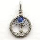 Delicate Sapphire Crystal Tree of Life Pendant ~ September Birthstone