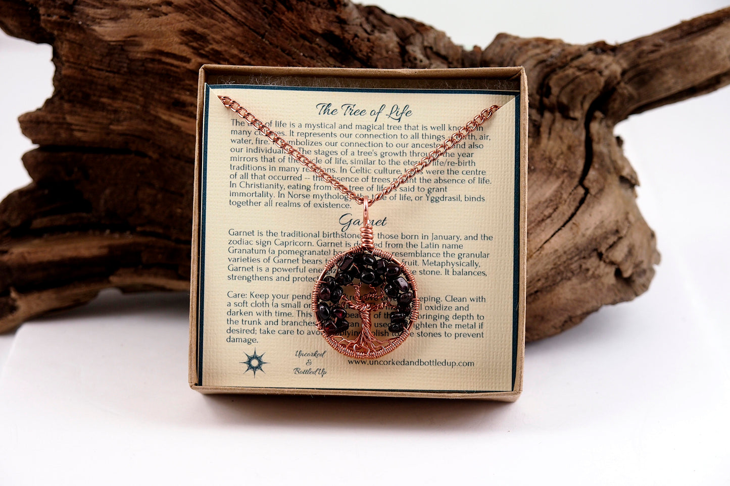 Garnet Tree of Life Pendant