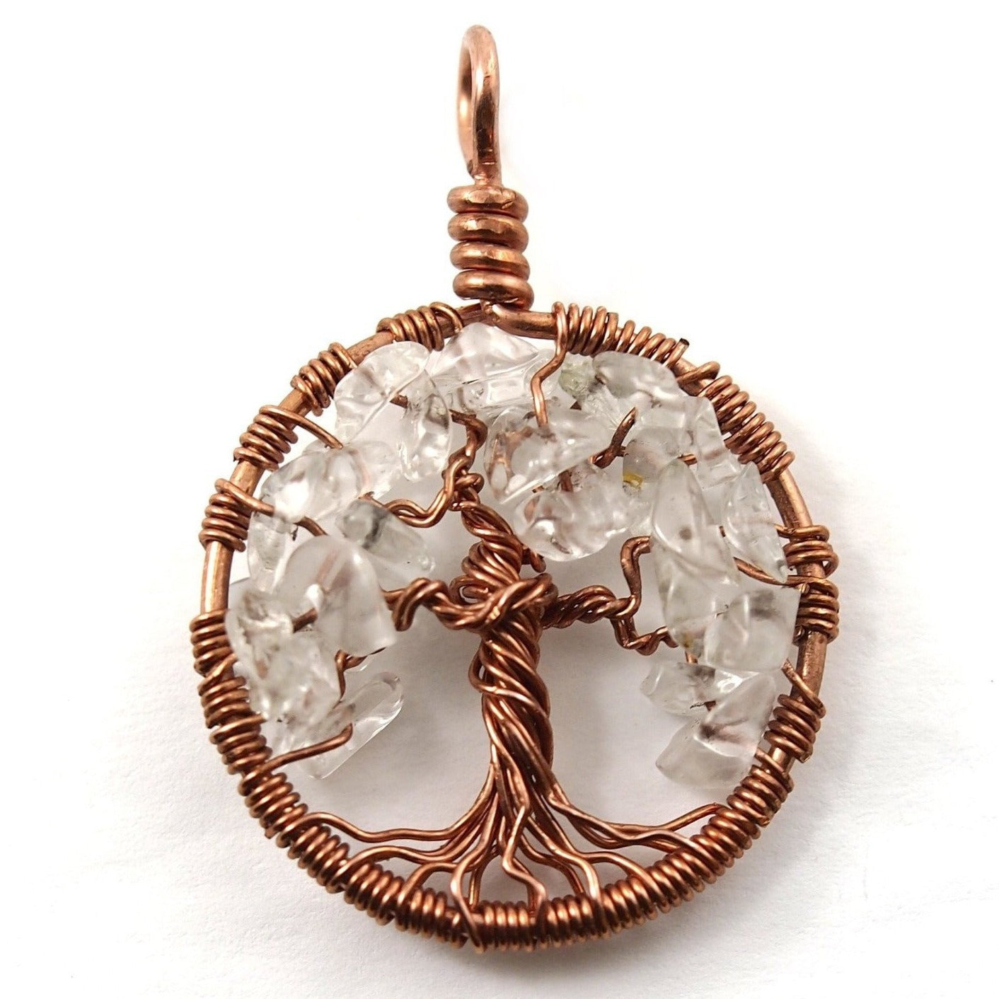 Clear Quartz Tree of Life Pendant