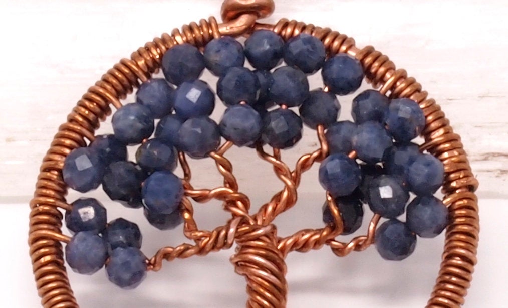 Sapphire Tree of Life Pendant