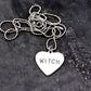 Witch Charm Necklace ~ Heart Amulet