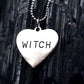 Witch Charm Necklace ~ Heart Amulet