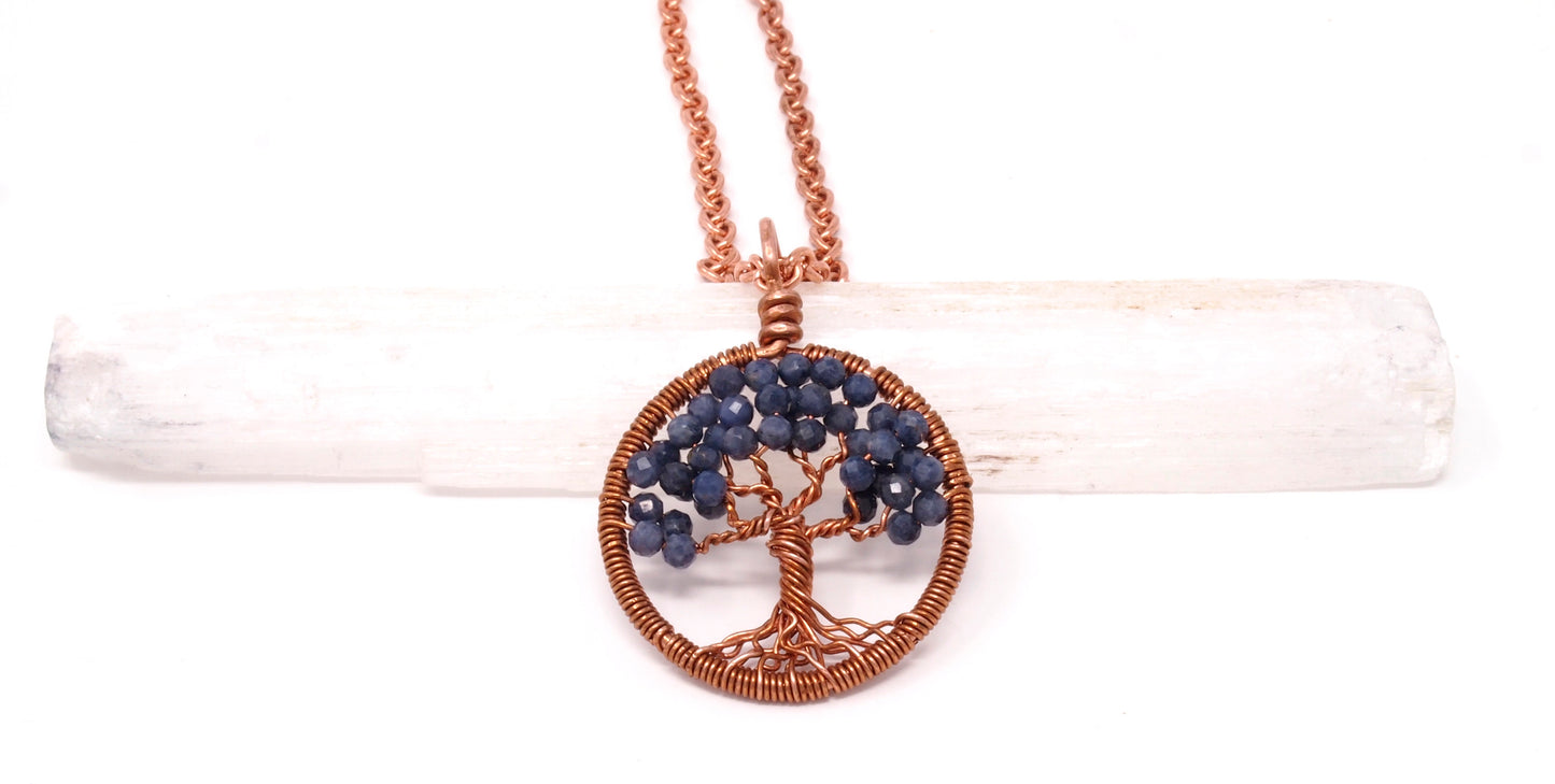 Sapphire Tree of Life Pendant