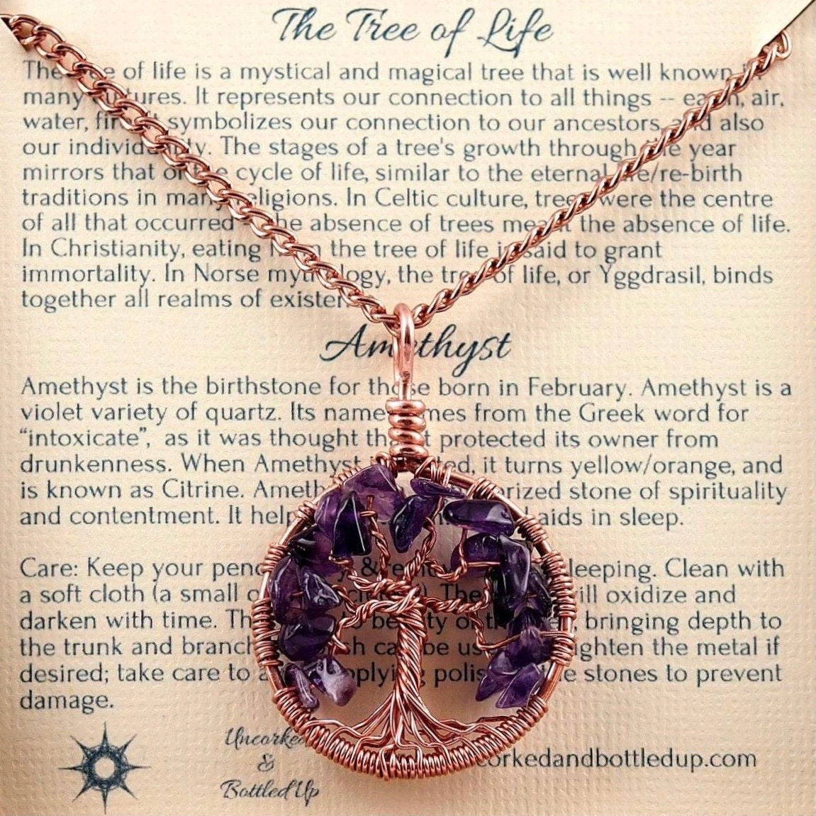 Amethyst Tree of Life Pendant