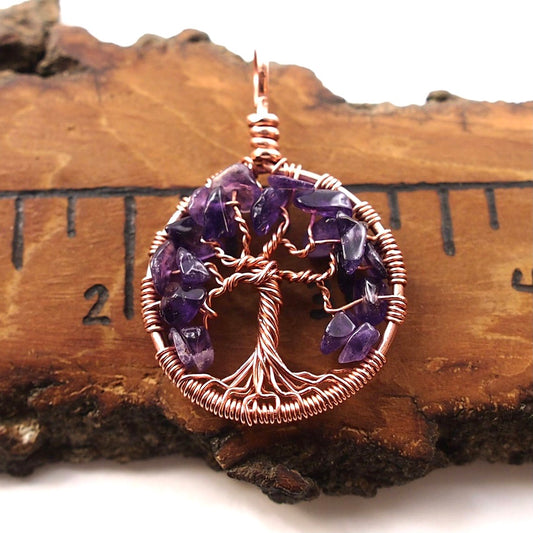 Amethyst Tree of Life Pendant