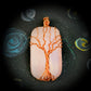 Rose Quartz Tree of Life Pendant in Copper