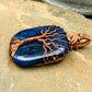 Lapis Tree of Life Necklace in Copper